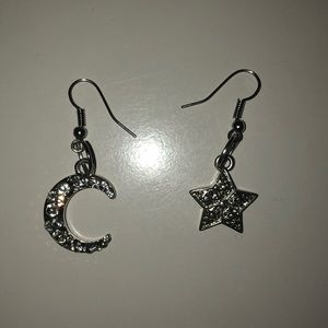 star and moon earrings.